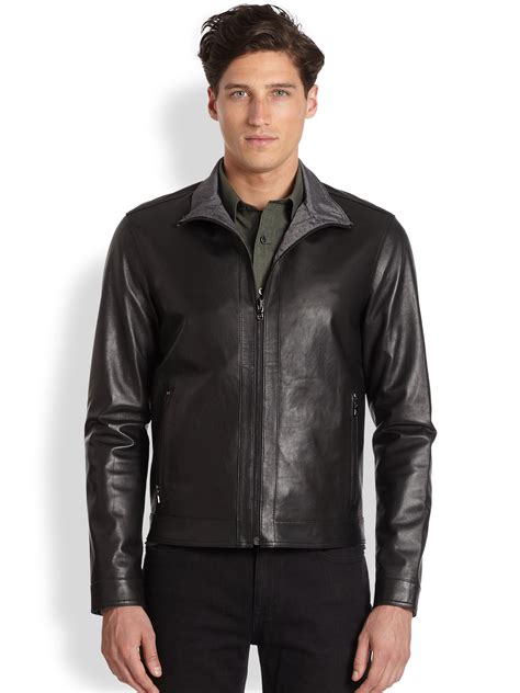 michael kors mens leather look jacket|Michael Kors down jacket men's.